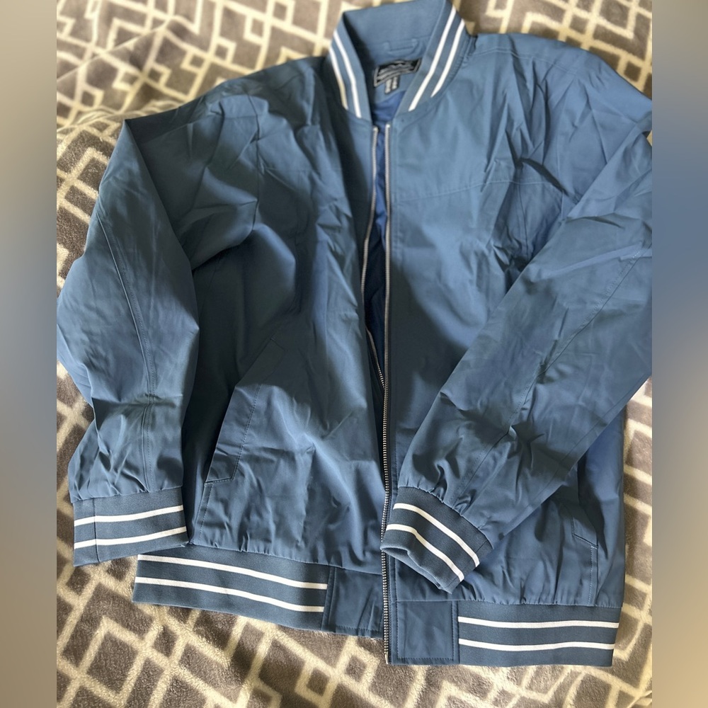Men's OUTDOOR JACKET Blue Bomber Jacket LG